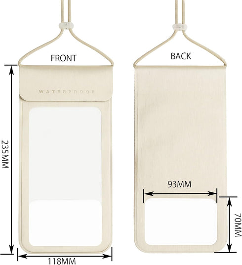 IPX8 Waterproof Phone Pouch - Dry Case for iPhone 13 Pro Max/13 Pro/12/11/Xs Max/XR for Kayaking, Swimming (Gold)