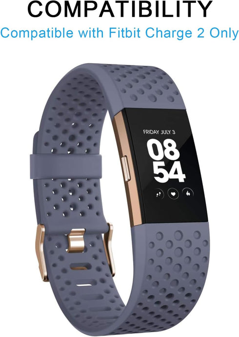 Stretchy Nylon Solo Loop Band for Fitbit Charge 2, Adjustable Soft Elastic Braided Sport Straps Replacement Wristband