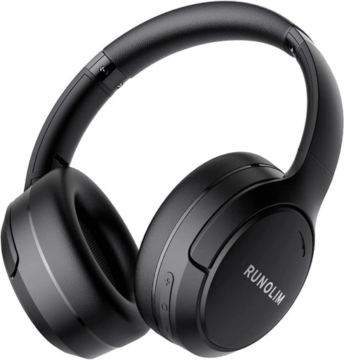 RUNOLIM Wireless Over Ear Headphones with Hybrid Active Noise Cancelling, 70H Playtime, HiFi Audio, Deep Bass, Foldable.