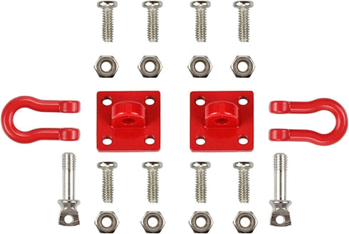 AMOGOT Winch 1/10 TRX4 SCX10 90046 90081 D90 TF2 CC01 RC Trailer Chain Hook Tow Rope Shackles for RC Crawler Axial