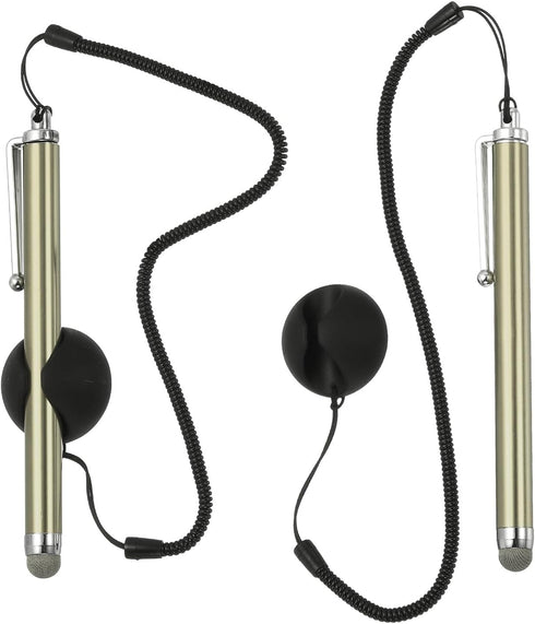PATIKIL 2 Pcs Screen Capacitive Pen with Spring Rope Fixing Dock High Sensitivity