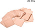 uxcell 15 x 15 x 0.5mm Flat IC Chipset Thermal Copper Heatsink for CPU GPU, 20pcs