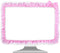 Yuanchu 23"-27" Lovely Computer Monitor Cover, Cute Bow-knot Dust Protector Pink TV Screen