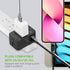 Portable Worldwide Universal Power Adapter Converter All in One International Wall Charger Plug for Wall Plug Input in USA EU UK France Italy Australia India Outlets (with USB-A and USB-C)