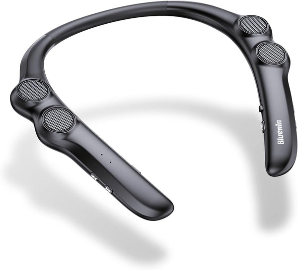Gardway Neckband Bluetooth Speaker, Wireless Wearable Speaker w/lightest 78g Weight, High Fidelity 3D