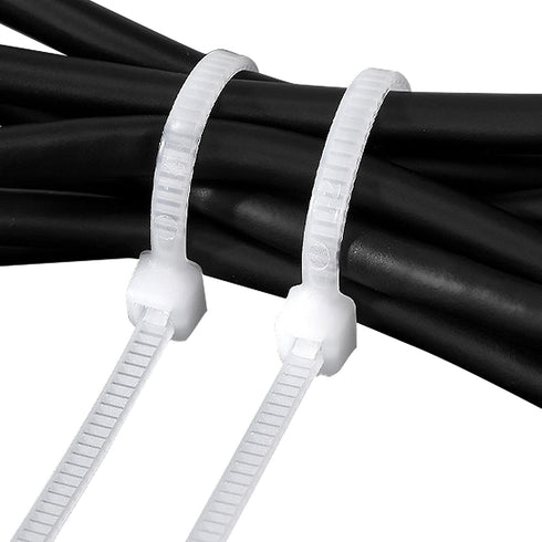 URBEST 100 Pcs 4 Inch Self Locking Nylon Zip Ties, Cable Fasten Wrap (White)