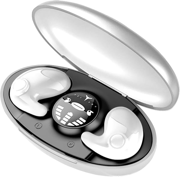 Invisible Sleep Wireless Earphone, Type-C Fast Charging Case, Sleeping Earbuds for Side Sleepers (White)