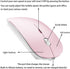 Bluetooth Mouse for iPad Pro, Rechargeable Wireless Mouse for MacBook Pro, MacBook Air, Chromebook, Windows PC (Pink)