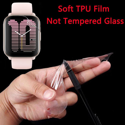 6 Pack Compatible with Amazfit Active Screen Protector Film, Crystal Clear HD Anti-Scratch for Amazfit Active Smartwatch