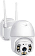 Pan Tilt Outdoor Security Camera, 1080P Home WiFi IP Camera, Dome Surveillance Cam with Two Way Audio, Night Vision