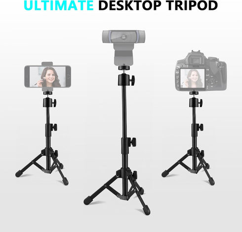 PIOENIMAGE C922 C930e C920S C920 C615 C960 C920x Webcam Tripod Stand, Desk Tripods Webcam Mount with Phone Holder