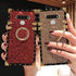 for LG Stylo 5/Stylo 5 Plus/Stylo 5X/Stylo 5V Bling Case,Luxury Bling Glitter Cute Gold Square Corner Soft TPU Trunk Cover with Finger Ring Grip Kickstand Phone Skin,White