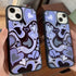 Cute Phone Case for iPhone 11, Slim Soft Protective Design with Purple Love Heart
