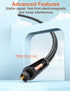 VANAUX Optical Extension Cable, Digital Toslink Male to Female S/PDIF Cords for Home Theater, 5ft/1.5m, Black