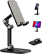 OCYCLONE Phone Stand, Adjustable Height and Angle Foldable Holder for Desk, Compatible with 4-11 Inch Devices