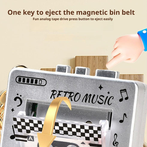 Generic Cassette Cassette Microcassette Retro Mini Tape Recorder Keychain, Retro Player, Recordable Mini Tape Player