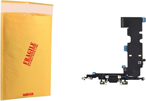 (md0410) Replacement Part for iPhone 8 Plus Black USB Charging Port Charge Dock Connector Flex Ribbon Cable
