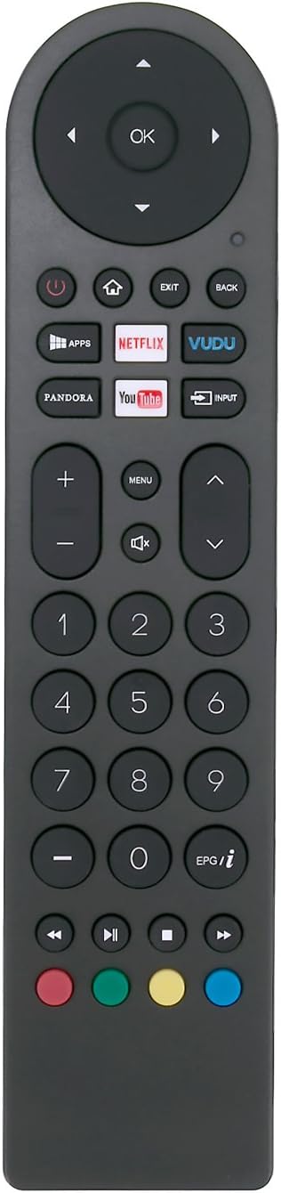 Replace Remote Control for RCA Smart LED LCD TV - WX15244, WX15284, with 5 APP Shortcut Keys