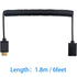 Duttek Mini HDMI to HDMI Cable, 1.8M/6 Feet Coiled Cable, Mini HDMI Male to HDMI Female Adapter, Supports 1080P Full HD