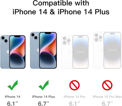 JETech Camera Lens Protector for iPhone 14 6.1-Inch and iPhone 14 Plus 6.7-Inch, 9H Tempered Glass, Anti-Scratch, Case Friendly, Does Not Affect Night Shots, HD Clear, 3-Pack