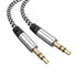 MECCANIXITY Aux Cable 3.5mm Male to Male Nylon Braided 3Ft Hi-Fi Stereo Sound Auxiliary Cord Silver