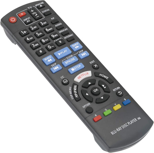 AIDITIYMI N2QAYB001023 New Replacement Remote for Panasonic Blu ray Player Models DMP-BDT27, DMP-BD903, and More