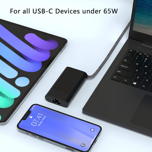 New Slim HP 65W USB C Charger, Compatible with HP EliteBook 830, 840, 845, 865, 640, 650, 1040 G8 G10 Power Adapter