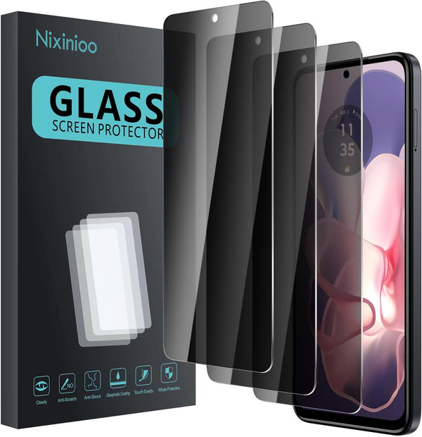 3 Pack Privacy Screen Protector for Motorola Moto G Power 5G 2024, Anti Spy Tempered Glass