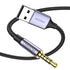 MOSWAG USB to 3.5mm Audio Jack Adapter with Microphone, USB Male to 3.5mm Male AUX Stereo Converter for PC, Laptop