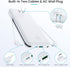 Portable Charger with Built-in Cables & AC Wall Plug, Ultra Slim 13800mAh USB-C Power Bank, LCD Display