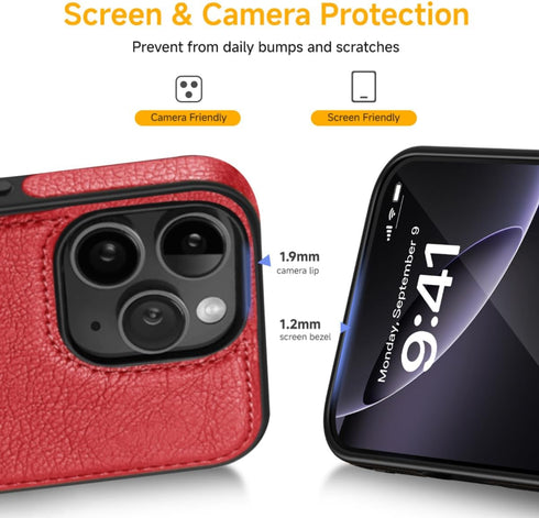 Unique Design Luxury Leather Business Phone Case - Anti-Slip Scratch Resistant Ultra Slim Protective Case for iPhone 11
