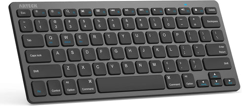 Arteck Ultra-Slim Bluetooth Keyboard, Compatible with iPad 10.2-inch/Air/9.7-inch/Pro/Mini, iPhone, Android, Windows,