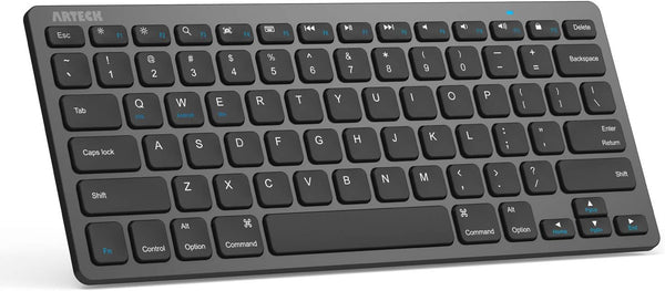 Arteck Ultra-Slim Bluetooth Keyboard, Compatible with iPad 10.2-inch/Air/9.7-inch/Pro/Mini, iPhone, Android, Windows,