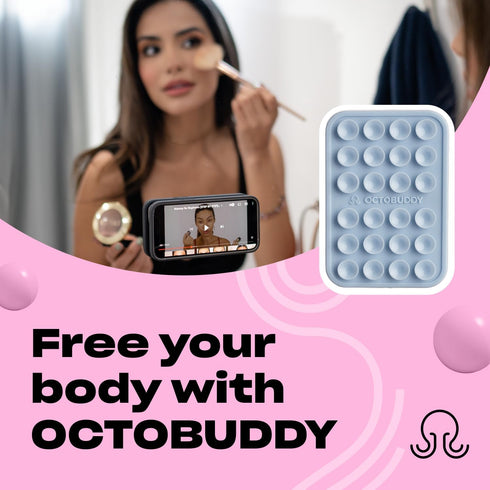 Silicone Suction Phone Case Adhesive Mount, Hands-Free Strong Grip Holder for Selfies & Videos, iPhone & Android (Baby
