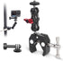 Mechrig Camera Clamp Mount with Dual Ballhead Magic Arm, 360 Double Ball Head