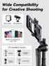 USKEYVISION 70" 360 Recording/Photography(UT-02) Multifunctional Phone Tripod for iPhone with Light, Extendable Selfie