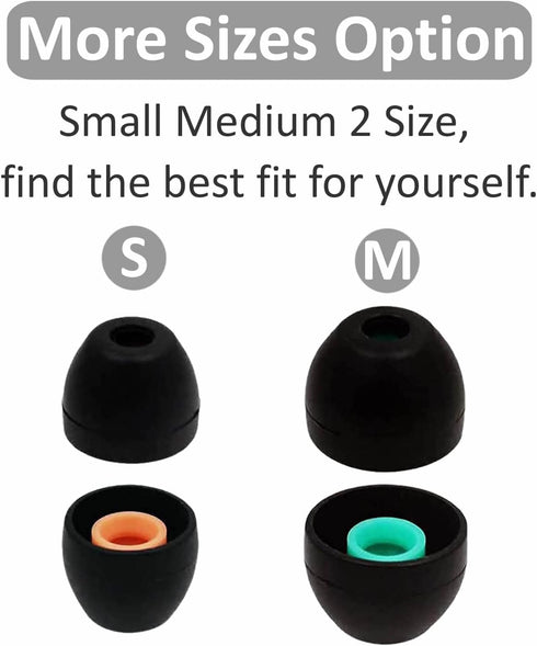 6 Pairs WF-1000XM5 Ear Tips, Small Medium Replacement Silicone Rubber Eartips Compatible with Sony WF-1000XM4