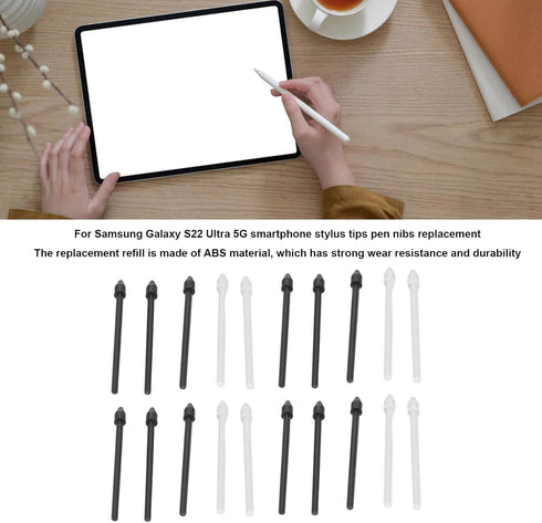 Yoidesu 20 Pcs Replacement Tips Pen Nibs, Touch Replacement Tips/Nibs for Galaxy S22 Ultra 5G Smartphone, 4 Sets of 20