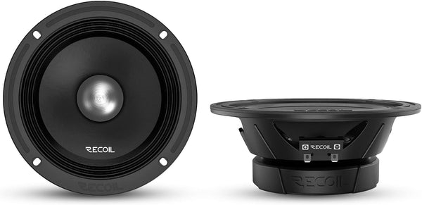 RECOIL MS65-4P 6.5-Inch Midrange Pro Audio Car Speakers, 600 Watts Max, 300 Watts RMS, Premium Quality Door Speakers