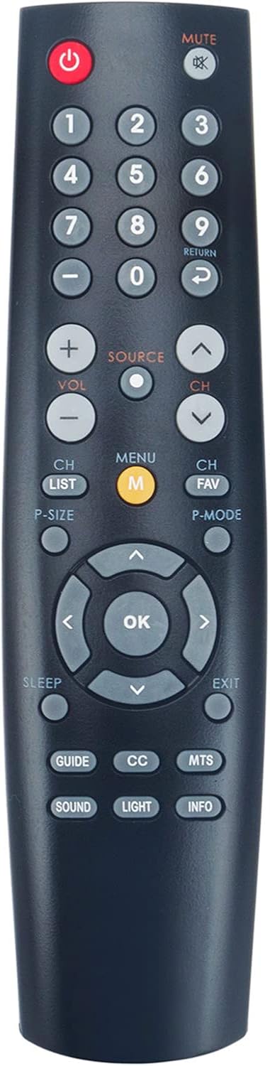Replacement Remote Commander Control for Coby TV Models TFTV4628, LEDTV1326, TFTV3225S2, LEDTV3256, LEDTV2625,