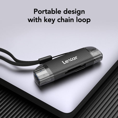 Lexar 205MB/s (LRW310X-BNBNG) Dual-Slot USB-A/C Reader, Up to Transfer Speed, Supports SD and microSD Cards