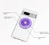 Lavender Translucent PopSockets Phone Grip with MagSafe Compatibility, Includes Adapter Ring, Wireless Charging