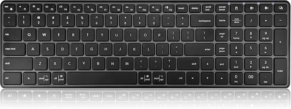 Bnnwa Wireless Bluetooth Keyboard, 3-Device Free Switching (2.4G+BT), Ultra-Slim Compact Wireless Keyboard Quiet