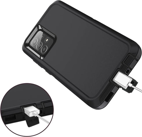 for Samsung Galaxy A52 5G Case, Shockproof Dust/Drop Proof 3-Layer Full Body Protection Rugged Heavy Duty Cover