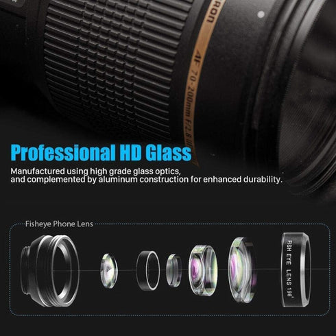 Phone Camera Lens Kit (13 Pieces) for iPhone 11 Xs 10 8 7 6 Plus SE Samsung and Most Android Phones