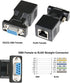 DTECH DB9 to RJ45 Serial Adapter | RS232 Female to RJ-45 Female Ethernet Converter for 9 Pin Devices