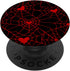 Valentine's Day Heart Spiderweb Gothic Print Black Red Goth PopSockets Swappable PopGrip