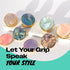 On The Grip Universal Phone Grip & Stand, Genuine Natural Gemstone/Seashell, Strong Adhesive Finger Holder, Collapsible