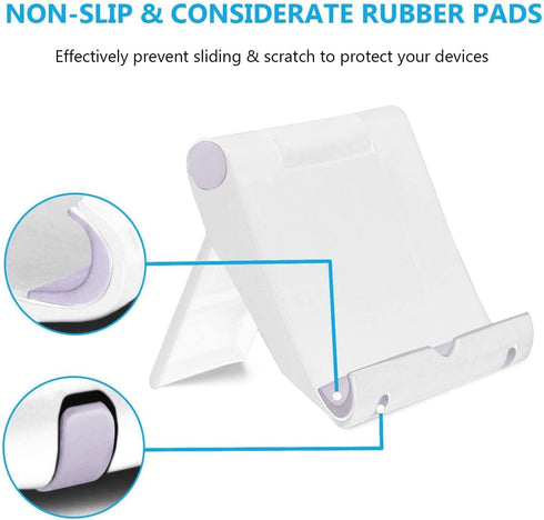 COOLOO Multi-Angle Cell Phone Stand ?2 Pack? Universal Holder for Smartphones and Tablets (6-11"), e-Reader, Compatible