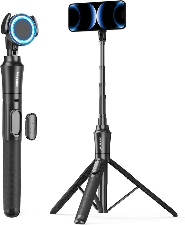 UBeesize 72'' Magnetic Tripod for iPhone with Remote, Extendable Cell Phone Tripod Stand, Compatible with MagSafe
